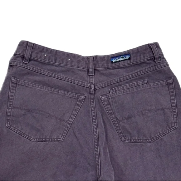 Vintage Patagonia Denim Shorts 8" Inseam Purple Utility Outdoor RareWomen's 12 - Picture 5 of 8